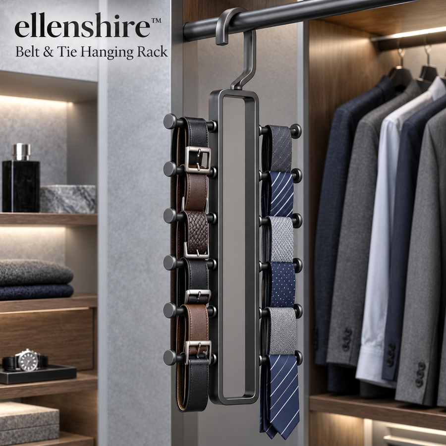 𝐞𝐥𝐥𝐞𝐧𝐬𝐡𝐢𝐫𝐞™ Belt & Tie Hanging Rack