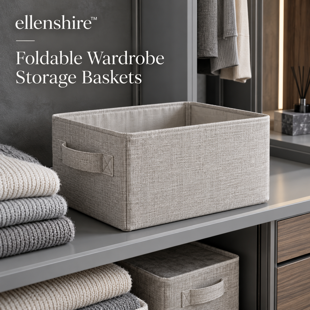 𝐞𝐥𝐥𝐞𝐧𝐬𝐡𝐢𝐫𝐞™ Foldable Wardrobe Storage Baskets