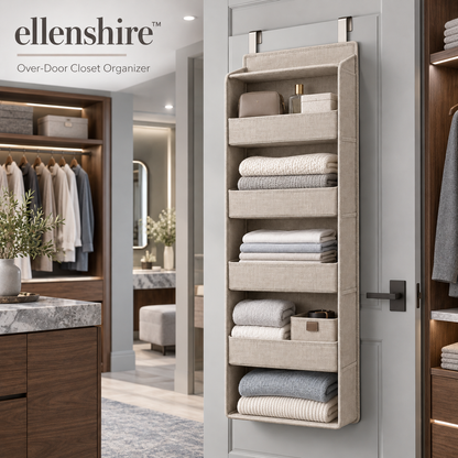 𝐞𝐥𝐥𝐞𝐧𝐬𝐡𝐢𝐫𝐞™ Over-Door Closet Organizer