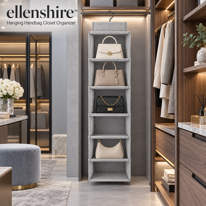 𝐞𝐥𝐥𝐞𝐧𝐬𝐡𝐢𝐫𝐞™ Hanging Handbag Closet Organizer
