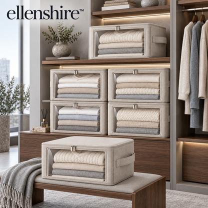 𝐞𝐥𝐥𝐞𝐧𝐬𝐡𝐢𝐫𝐞™ Clear Wardrobe Storage Boxes