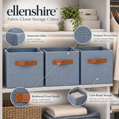 𝐞𝐥𝐥𝐞𝐧𝐬𝐡𝐢𝐫𝐞™ Fabric Closet Storage Cubes