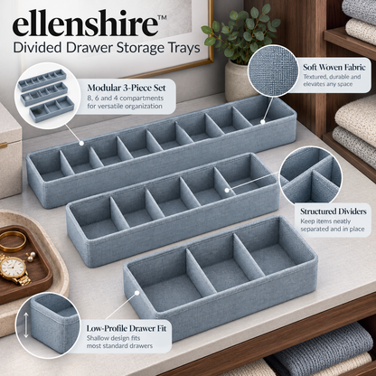 𝐞𝐥𝐥𝐞𝐧𝐬𝐡𝐢𝐫𝐞™ Divided Drawer Storage Trays