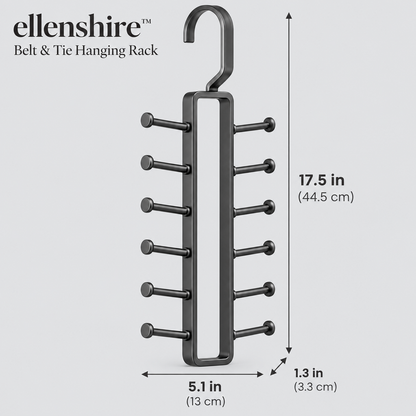 𝐞𝐥𝐥𝐞𝐧𝐬𝐡𝐢𝐫𝐞™ Belt & Tie Hanging Rack