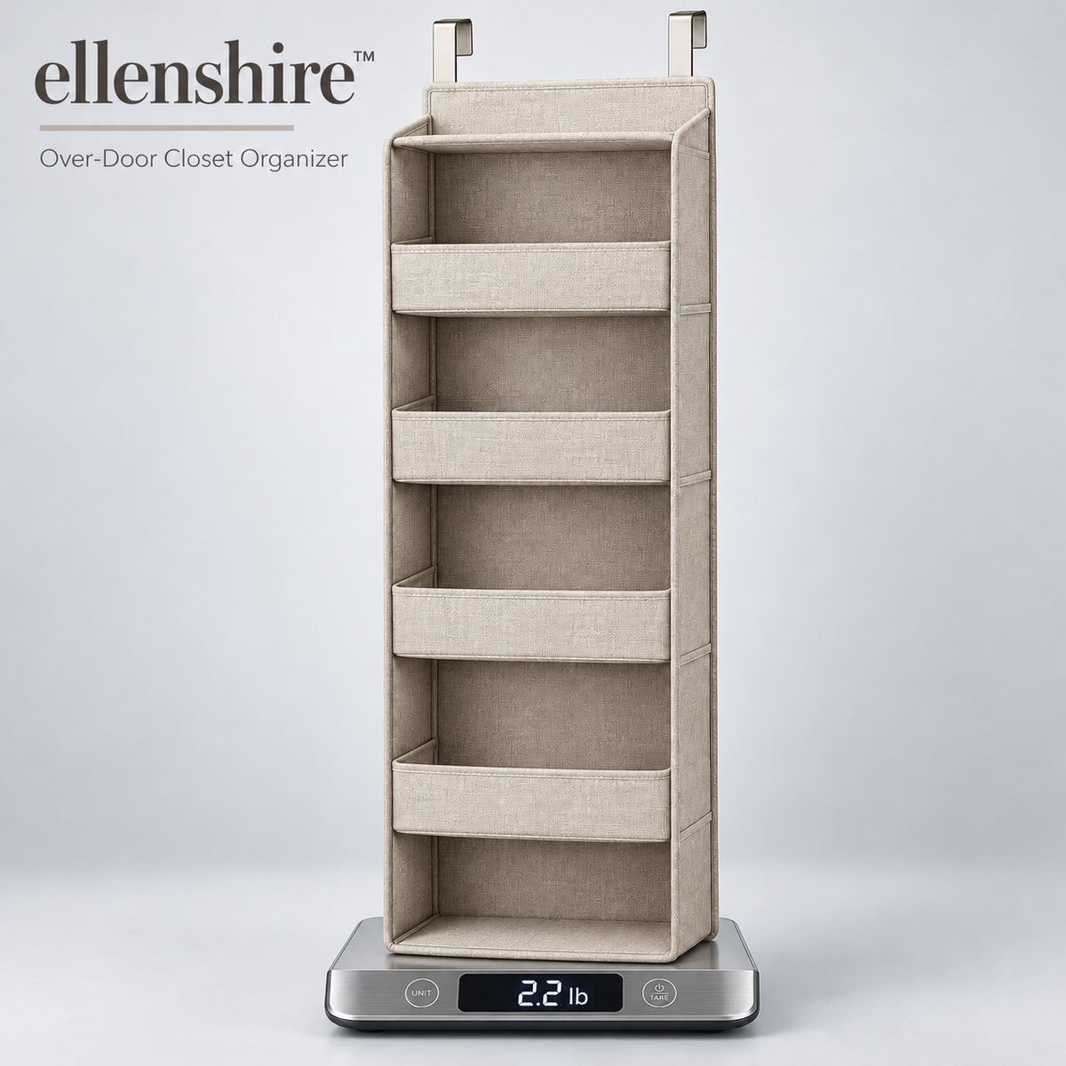 𝐞𝐥𝐥𝐞𝐧𝐬𝐡𝐢𝐫𝐞™ Over-Door Closet Organizer