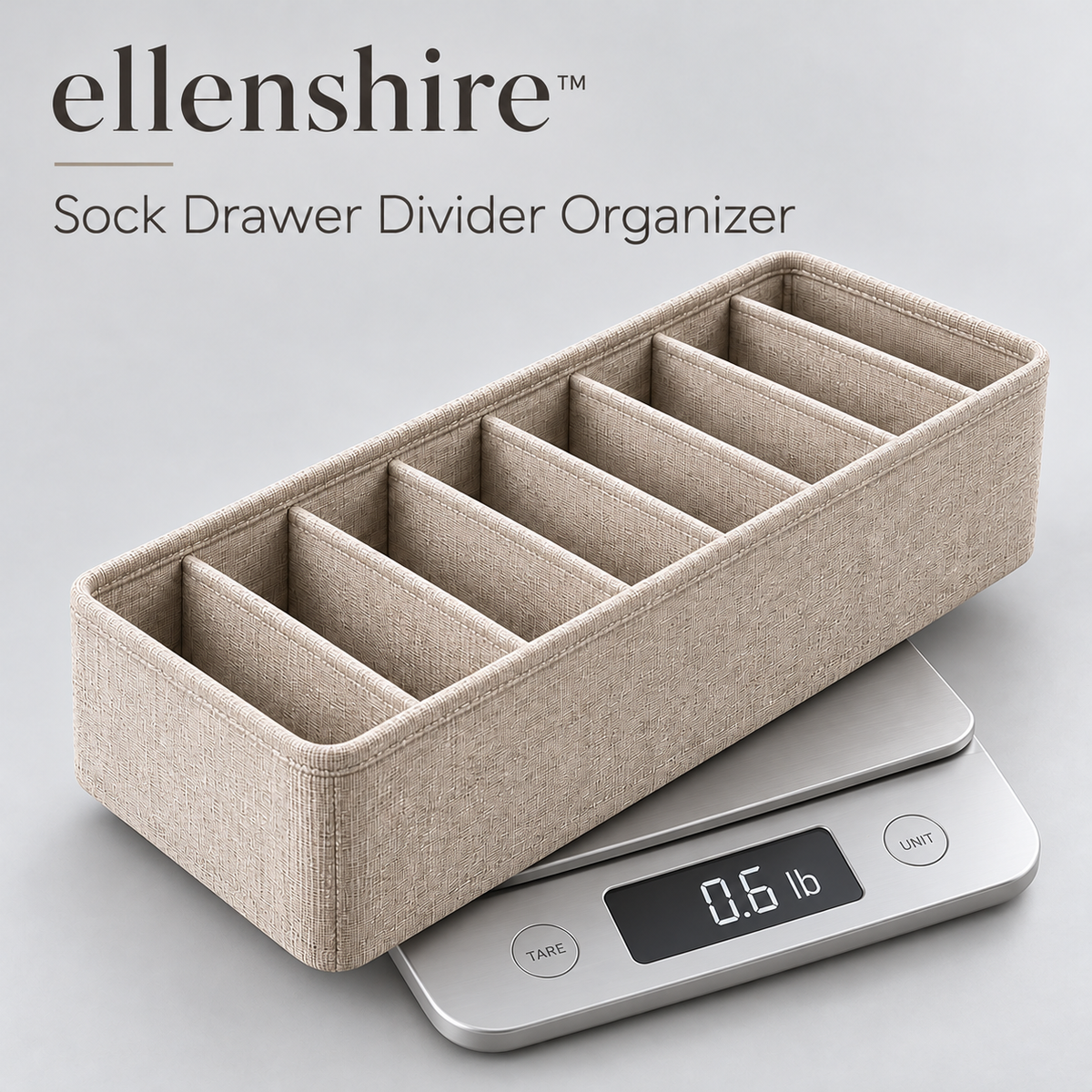 𝐞𝐥𝐥𝐞𝐧𝐬𝐡𝐢𝐫𝐞™ Sock Drawer Divider Organizer