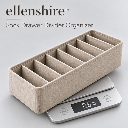 𝐞𝐥𝐥𝐞𝐧𝐬𝐡𝐢𝐫𝐞™ Sock Drawer Divider Organizer