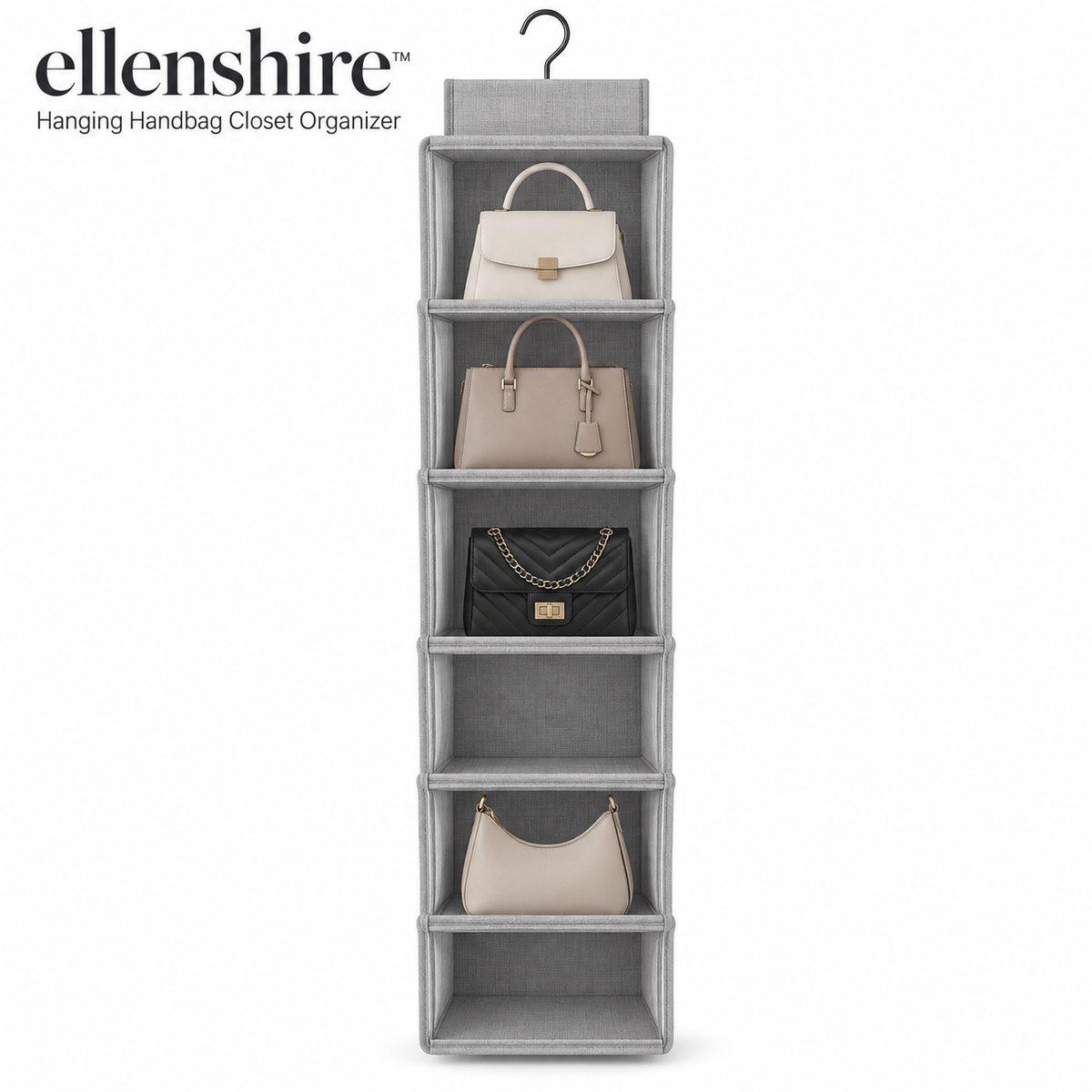 𝐞𝐥𝐥𝐞𝐧𝐬𝐡𝐢𝐫𝐞™ Hanging Handbag Closet Organizer